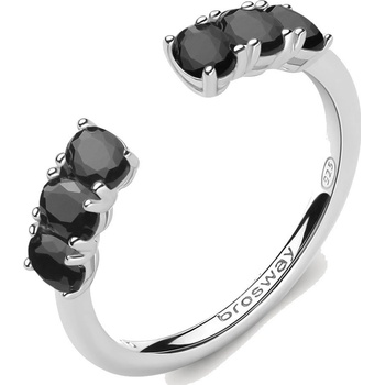Brosway Strieborný prsteň Fancy Mystery Black FMB11 L