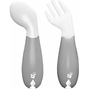 BabyJem Извити прибори за хранене BabyJem - White (703) - ozone