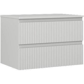 Mexen Rivel баня шкаф под мивка 70 см с плот, 2 чекмеджета, рифлен , сив мат - 91A20-07047-2-BFFC62 (91A20-07047-2-BFFC62)