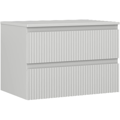 Mexen Rivel баня шкаф под мивка 70 см с плот, 2 чекмеджета, рифлен , сив мат - 91A20-07047-2-BFFC62 (91A20-07047-2-BFFC62)