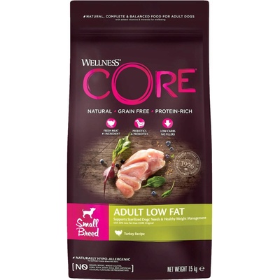 Wellness Core Adult Small Breed Low Fat krůta 1,5 kg