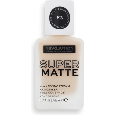 Revolution relove Super Matte Foundation dlhotrvajúci zmatňujúci make-up F3 24 ml