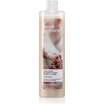Avon Senses Indulgent Whipped Cocoa revitalizačný sprchový krém 500 ml