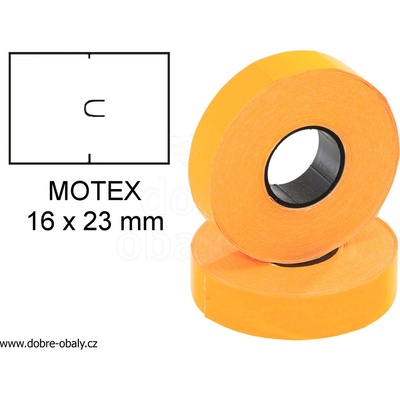 Cenové etikety 16x23mm, oranžové MOTEX