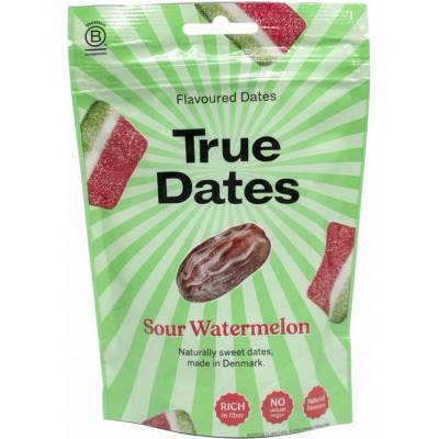 TRUE DATES Datle s příchutí kyselý meloun 100 g – Zbozi.Blesk.cz