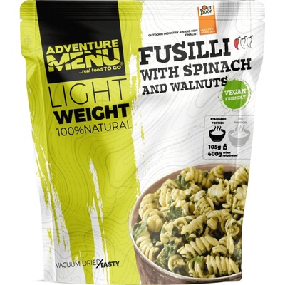 Adventure menu vegánske fusilli so špenátom a vlašskými orechmi 98 g