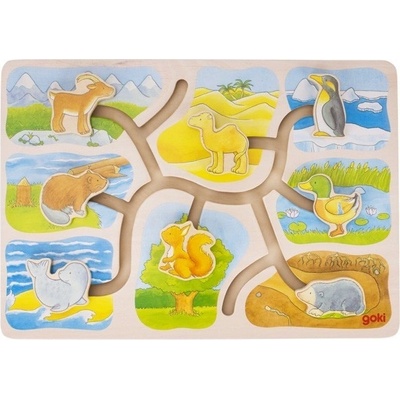 Goki posuvné puzzle kdo kde bydlí?