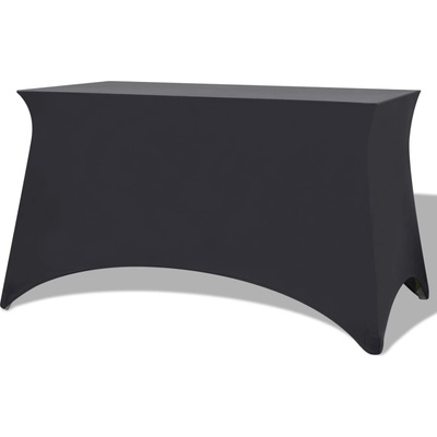 vidaXL Еластичен калъф за маса, 2 бр, 243х76х74 см, антрацит (132041)