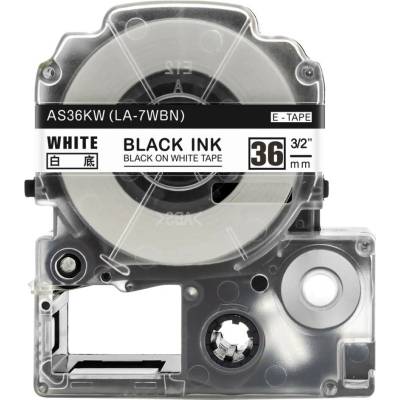 Alternativní páska Epson AS36KW 36 mm x 8 m černý tisk/ bílý podklad