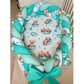 Image 1 of Niki' s Dreams Бебешко гнездо 3в1 Мечета с ментови облачета (140032-0)