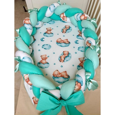 Niki' s Dreams Бебешко гнездо 3в1 Мечета с ментови облачета (140032-0)