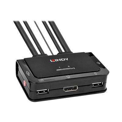 Lindy 42344 KVM превключвател Монтаж в сървърен шкаф Черен (42344)