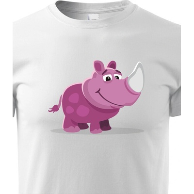 dětské triko Nosorožec bílá