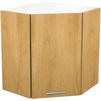 Halmar Horní skříňka rohová Vento GN-60/72, bílá / dub medový – Zboží Dáma