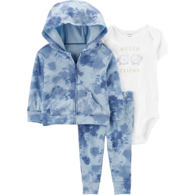 Carter's Set 3dielny mikina tepláky body kr. rukáv Blue Ocean chlapec LBB