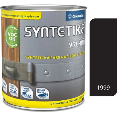 Chemolak Syntetika S2013U 1999 čierna 9l - vrchná farba lesklá