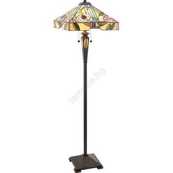 Endon Lighting 64383 - Подова лампа в стил Тифани WILLIOW 2xE27/60W/230V Ø 42, 5 см (EN0315)