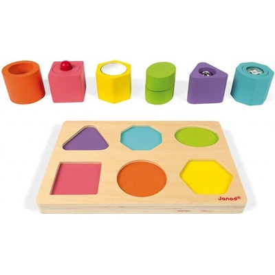 Janod smyslové vkládací puzzle tvary a zvuky