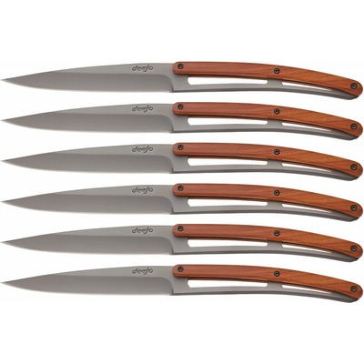 Deejo 6FB005 sada 6 příborových nožů Table šedý titan coralwood