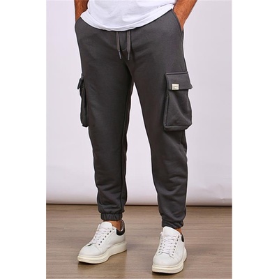 Madmext Мъжко спортно долнище с карго джобове 6514 - Опушеносиво #385618 (385618_Сив)