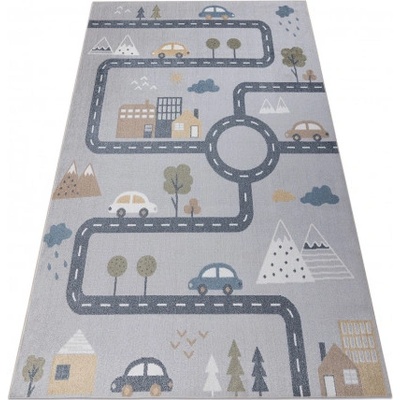 Makro Abra Bono 726 Cesta Ulice Město světle šedý krémový