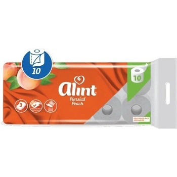 Alint Комплект тоалетна хартия Alint, праскова, 3 слоя, 10 ролки (6425780000264)