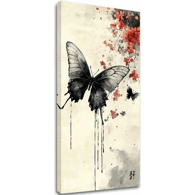 Obraz Motýľa - Japonský Minimalizmus - 50x100 cm