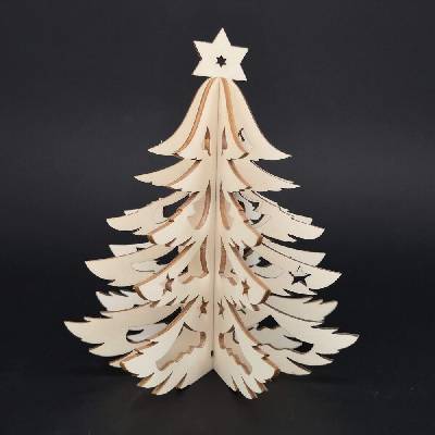 Amadea Dřevěný 3D stromek výška 15 cm