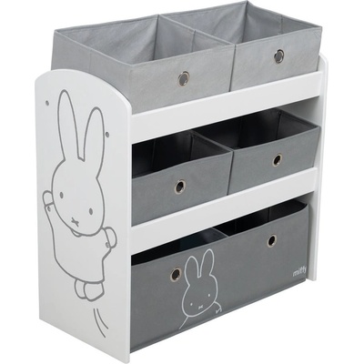 Roba Бял/сив органайзер за детски играчки 63, 5x29, 5x60 cm Miffy - Roba (450159D210)