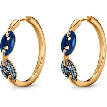 SAVICKI Обеци Prismé: позлатено сребро, циркони