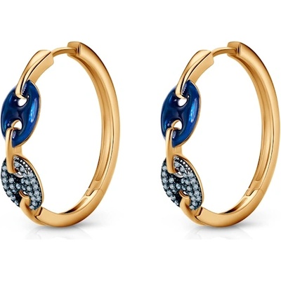 SAVICKI Обеци Prismé: позлатено сребро, циркони