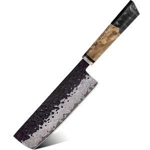 HARAHU Дамаски кухненски нож AI-37323 - Nakiri / Черен KP37323