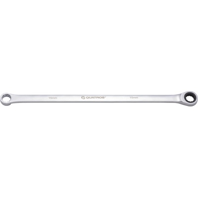 Quatros Extra dlouhý očkový ráčnový klíč 15 mm, L=374 mm QS50465A-15