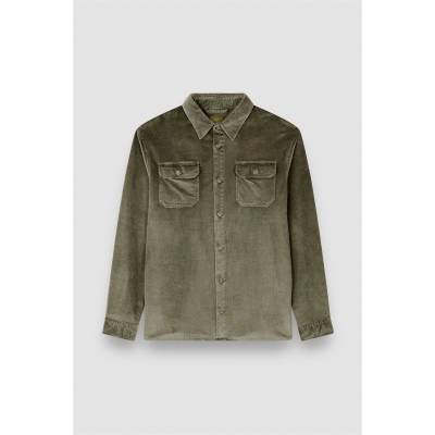 Paul and shark Men's Corduroy Relaxed Fit Overshirt - Khaki