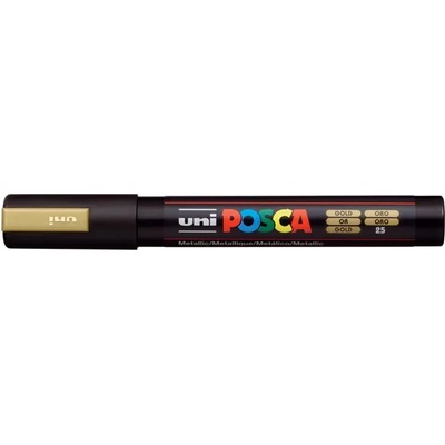 uni Декоративен маркер, 1, 8-2, 5 мм, UNI "Posca PC-5M", златен 286666000 (286666000)