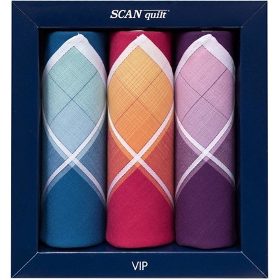 SCANquilt dámské kapesníky VIP 3 ks barevná L73 28x28 cm – Zboží Mobilmania