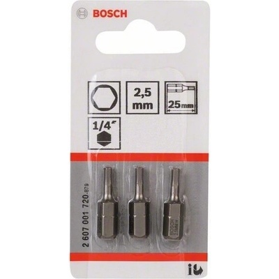 Bosch HEX 2,5 25 mm 3 ks 2607001720