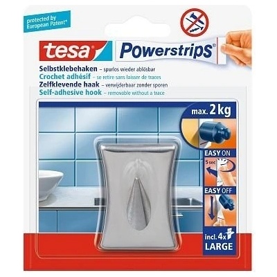 Tesa Konkávní háček, velký, nerez ocel, nosnost 2 kg, 1ks (58120-00101-00)