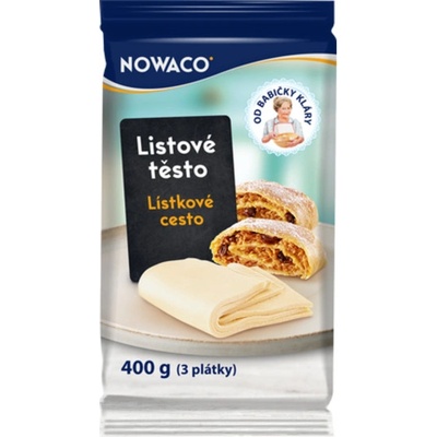 Nowaco Listové těsto 3 plátky NOWACO 400g