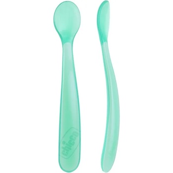 Chicco Меки силиконови лъжички - 2 бр. , 6+м. Сини (N0416)