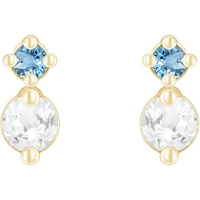 Eppi Minimalistické náušnice s moissanitmi a topásmi Coroba E42883