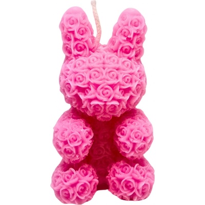 Svíčkománie3D Zajíček z růží 77 g růžová