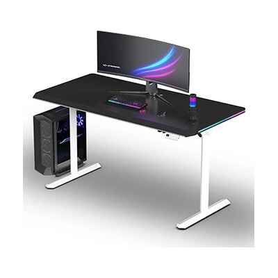 Ultradesk Quest 140x70cm biela-čierna