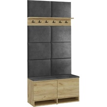 Bestent Predsieňová stena vešiaková Craft/ Grey 100x213x37cm