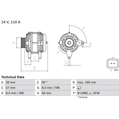 BOSCH 0 986 083 440 generátor (0986083440)