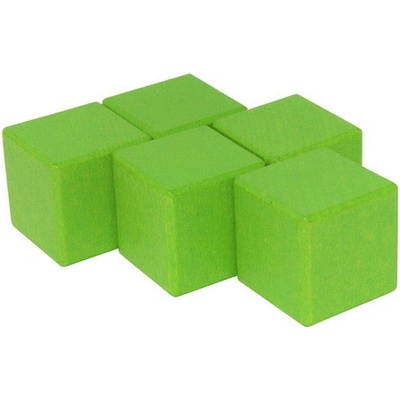 DrKO Dřevěná kostka 4 cm 1ks zelená světlá
