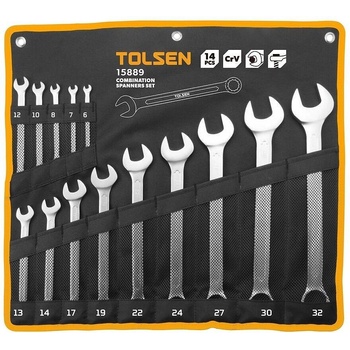 TOLSEN TOOLS Комплект звездогаечни ключове 14 броя 6-32 мм CrV, DIN 3113 TOLSEN ТЛС15889 (ТЛС15889)