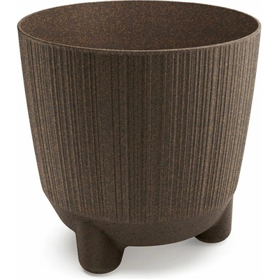 PROSPERPLAST Kvetináč RYFO N ECO WOOD kávový 19,5cm
