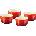 Le Creuset Формички за печене и сервиране Le Creuset 8 см черешови 4 бр (79109100600000)