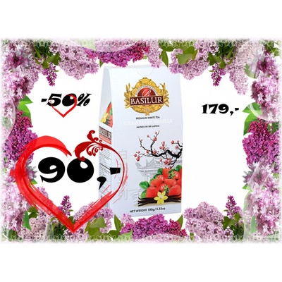 Basilur White Tea Strawberry Vanilla papír 100 g